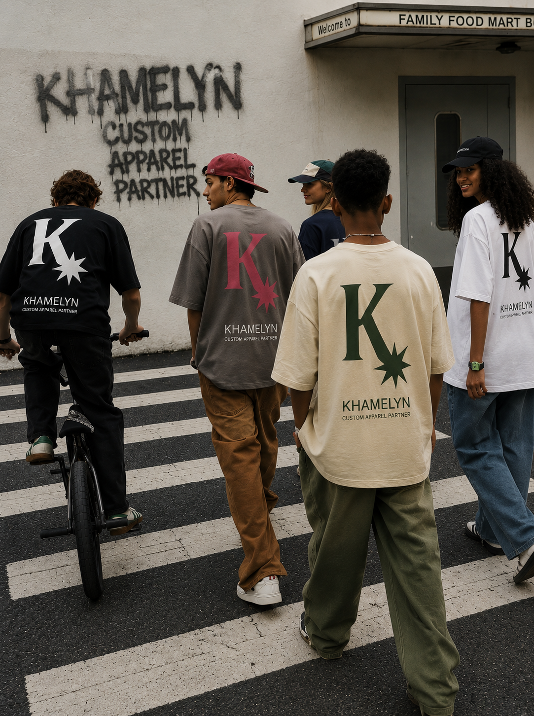 khamelyn round neck T-shirt - custom bulk printing MOQ 50