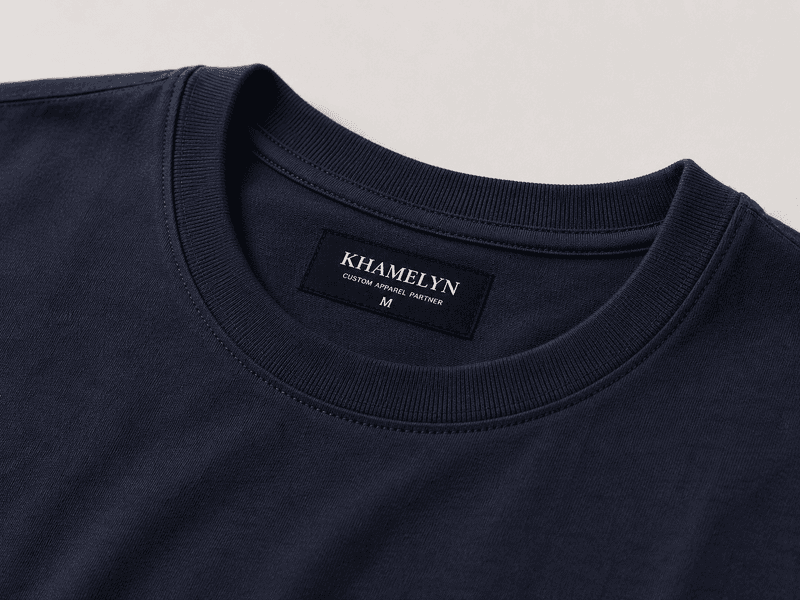 khamelyn round neck t-shirt details - custom bulk printing MOQ 50